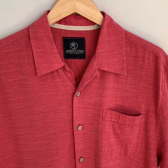 Jamaica Jaxx 100% Silk Short Sleeve Casual Button Up Shirt - Picture 3 of 12